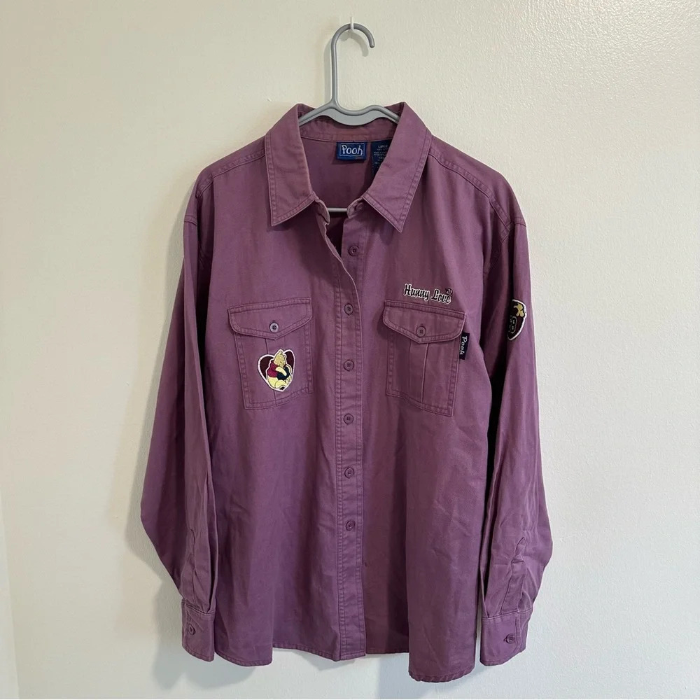 Vintage Disney Winnie the Pooh patchwork button up Large
